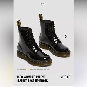 Doc Marten 1460 Women’s Patent Leather Lace Up Boots Size 8
